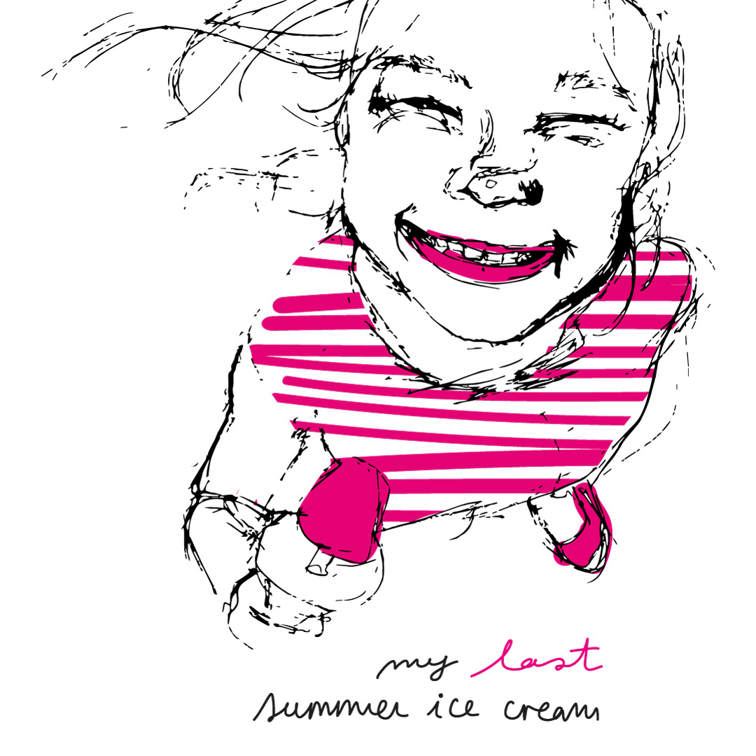 Drawing  girl ice cream ILLUSTRATION  kids linedrawing pink smile summer
