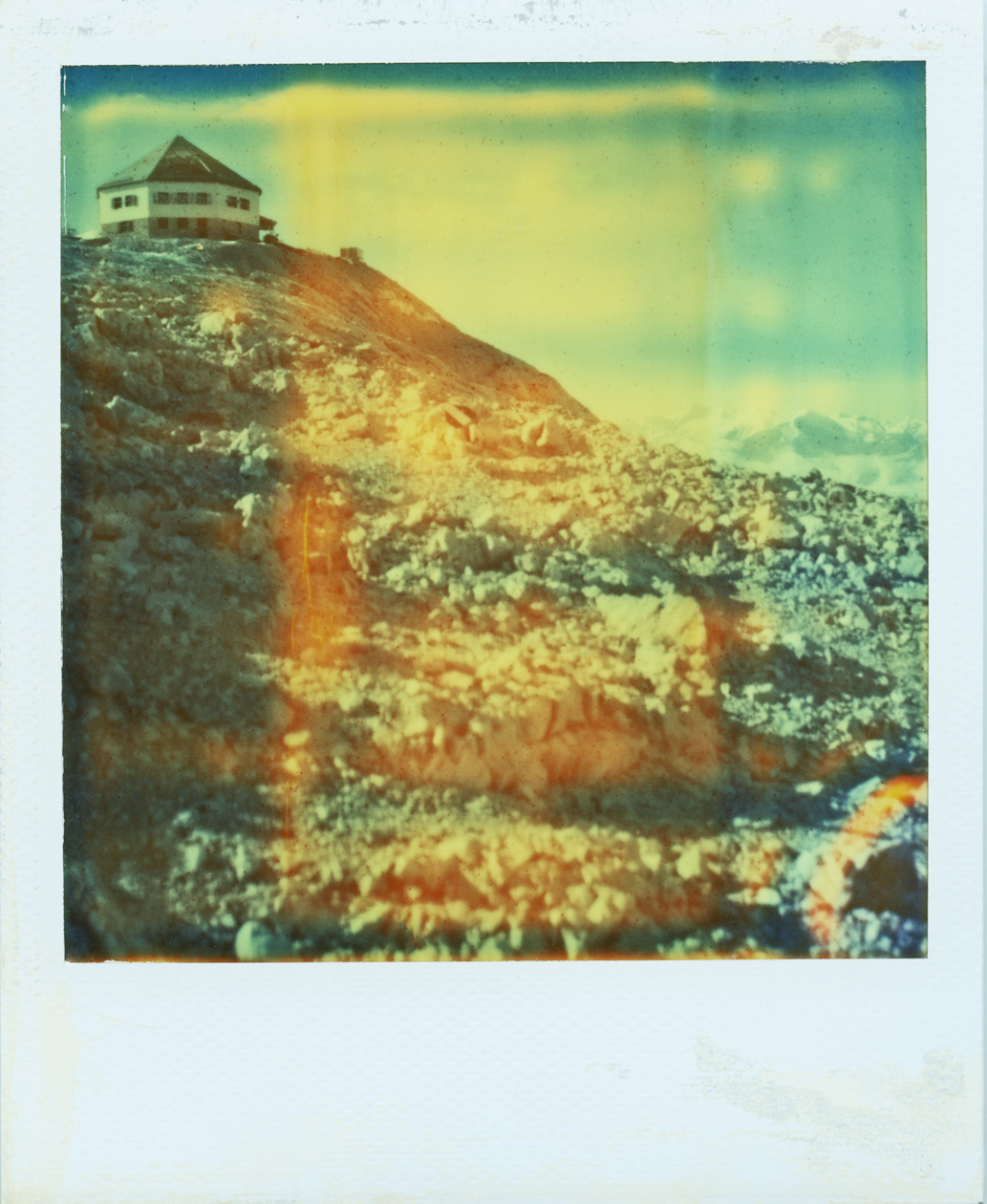bastiank POLAROID instant time-zero SX-70 land camera hochkönig hiking Nature above the clouds SKY small human being Feeling Free