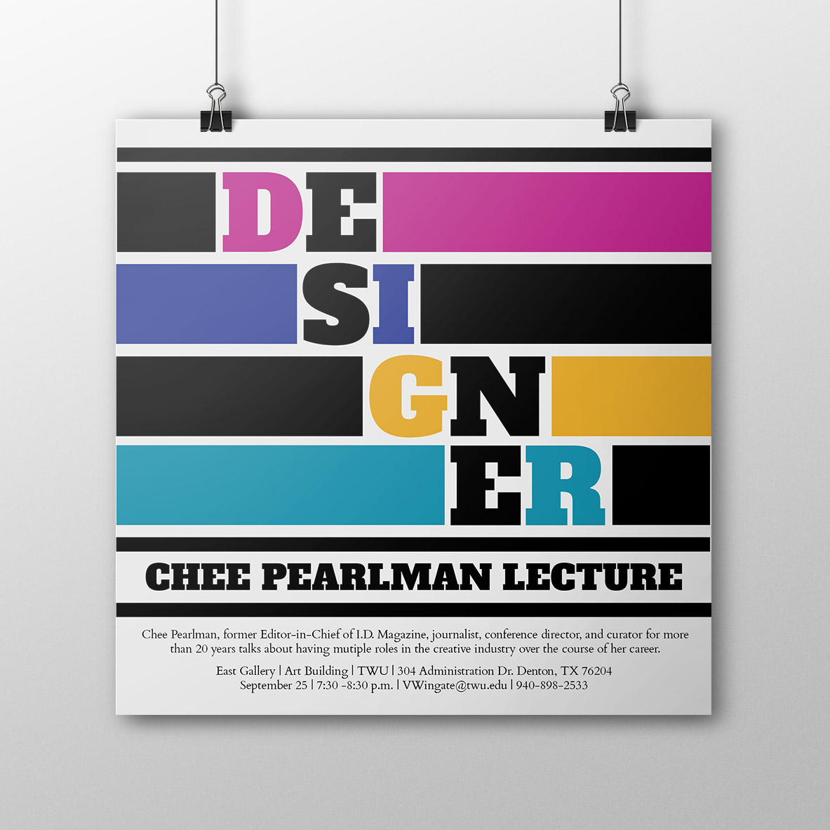 Poster series lecture Chee Pearlman