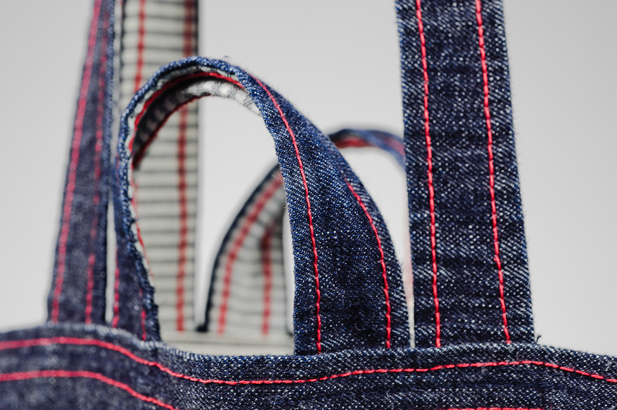pattern generative design unsoldstocks jeans bag handmade