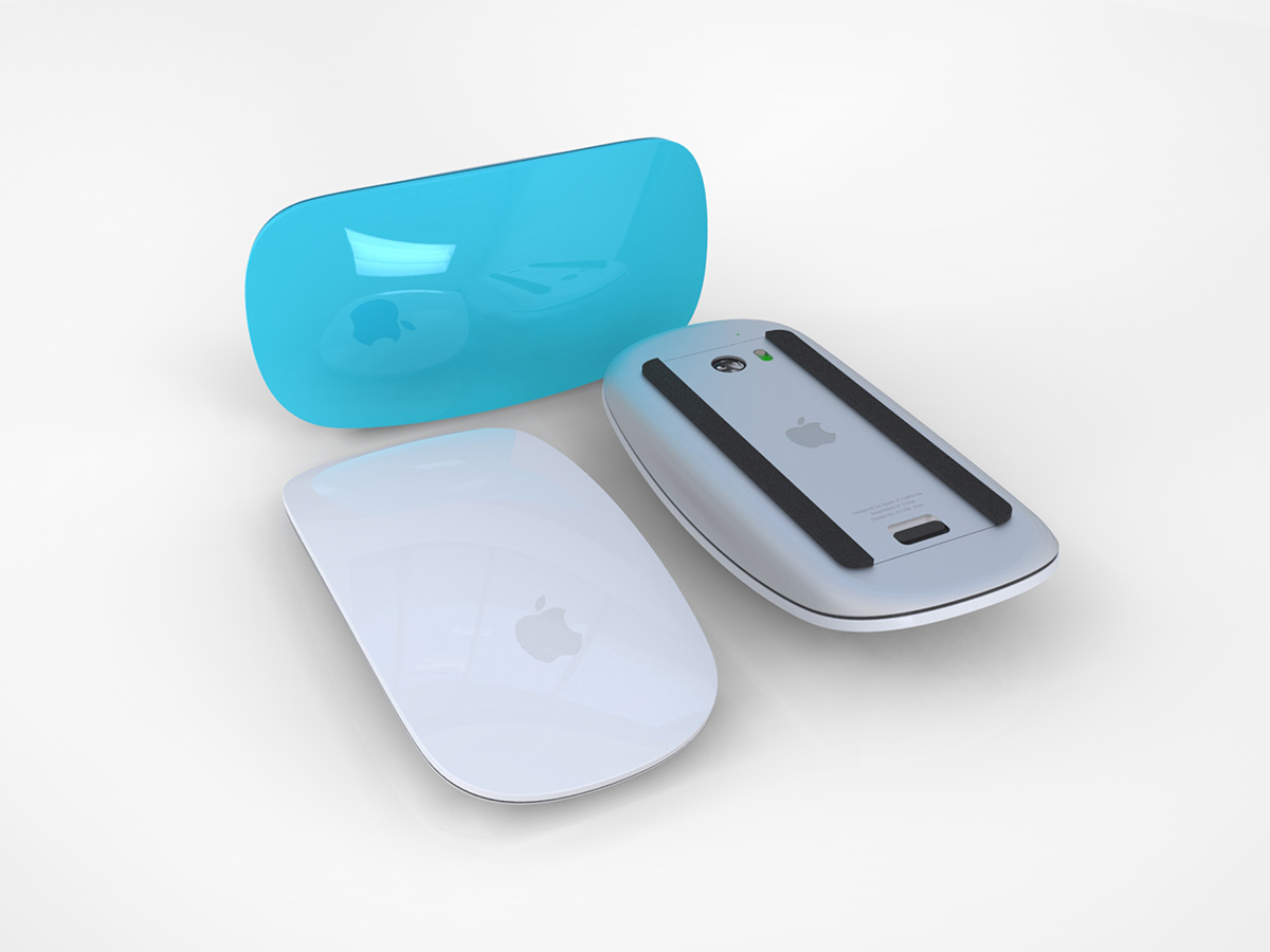 apple magic mouse 3D modeling project workstation