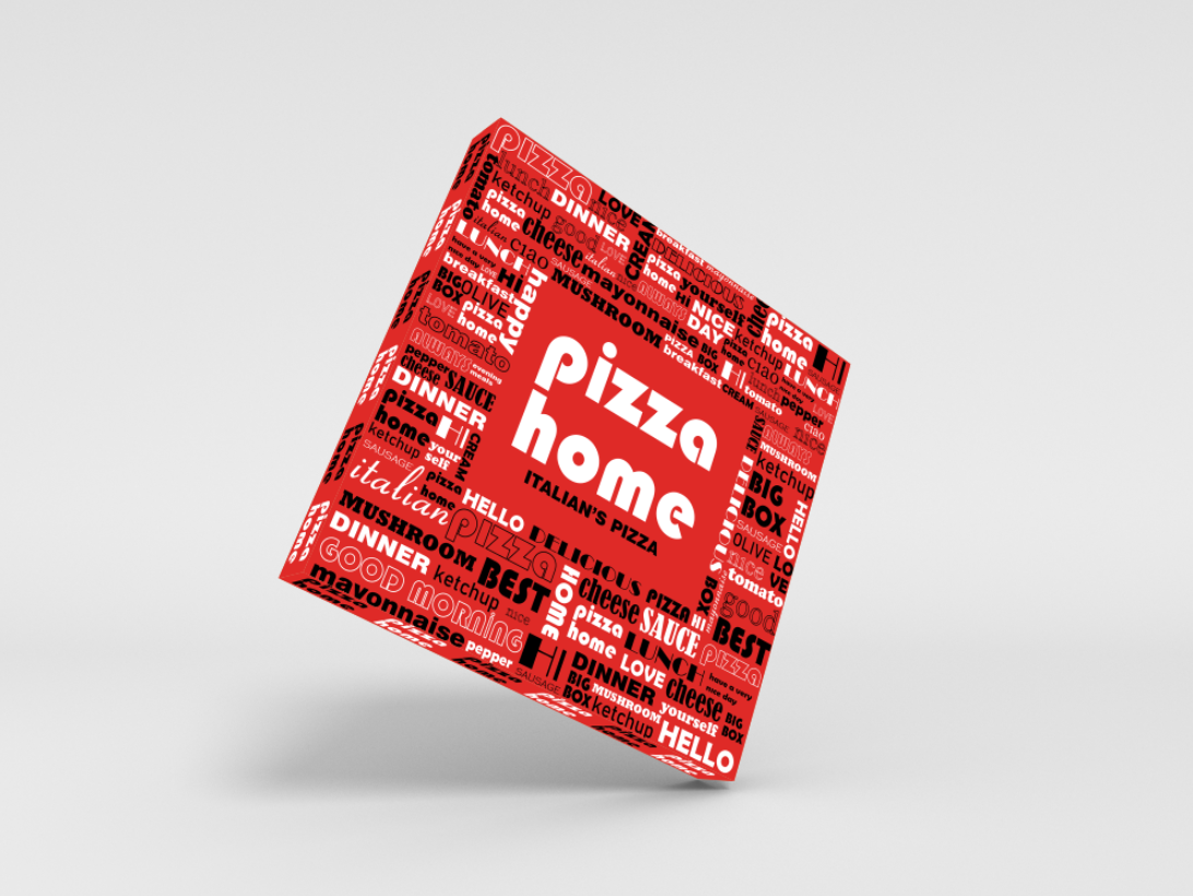 design grafik Pizza Mockup adobe tipografi marka tasarım Behance