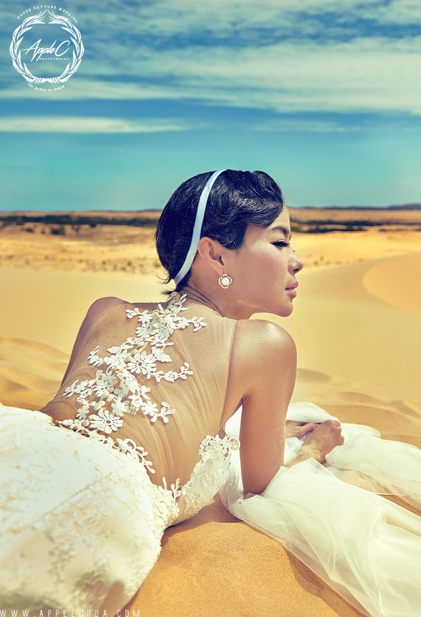 desert wedding haute couture sand dunes epic