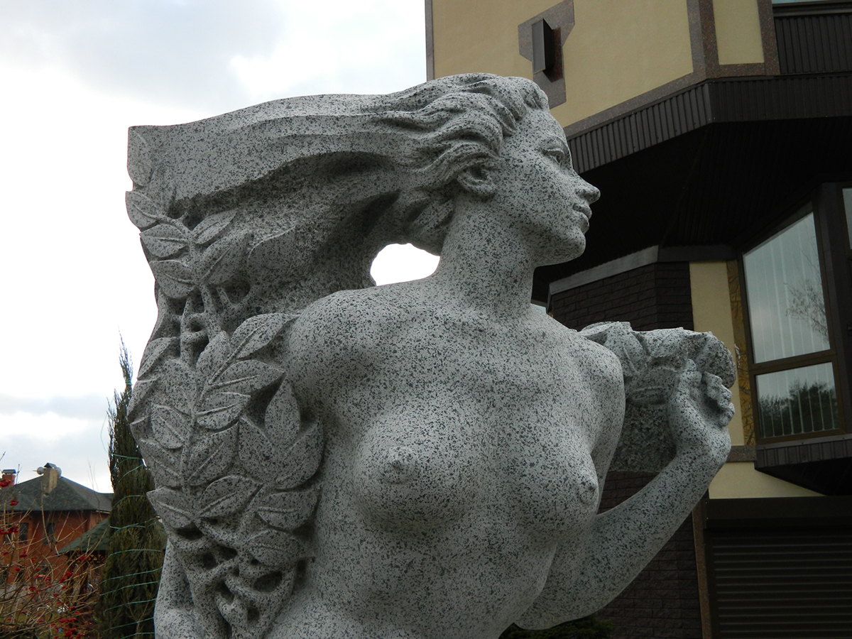 sculpture sculpting  Evening woman nature Granite stone sculptor monument Fine Arts 