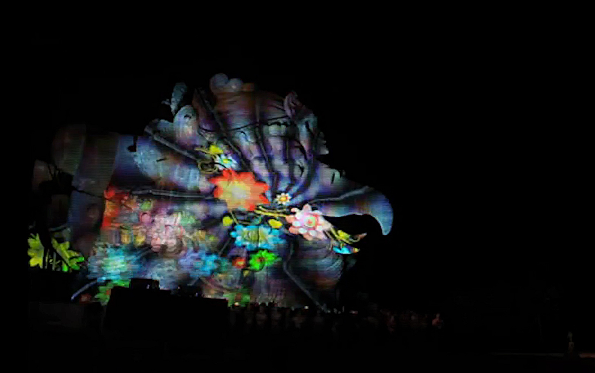 video mapping Multimedia  fine art projection Garuda Wisnu Kencana bali indonesia