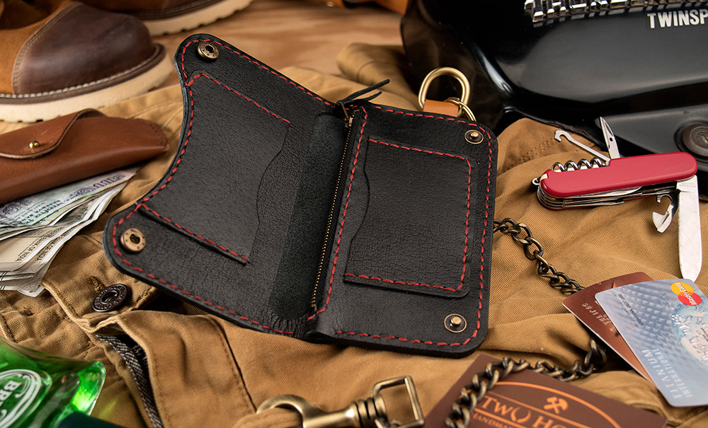 handmade leather leather goods vegtan vegtanned leather wallets WALLET trucker wallet handcrafted makeinindia