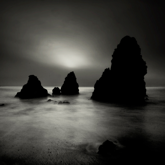 black and white long exposure Nathan Wirth nlwirth seascape Landscape Nature monochrome square format