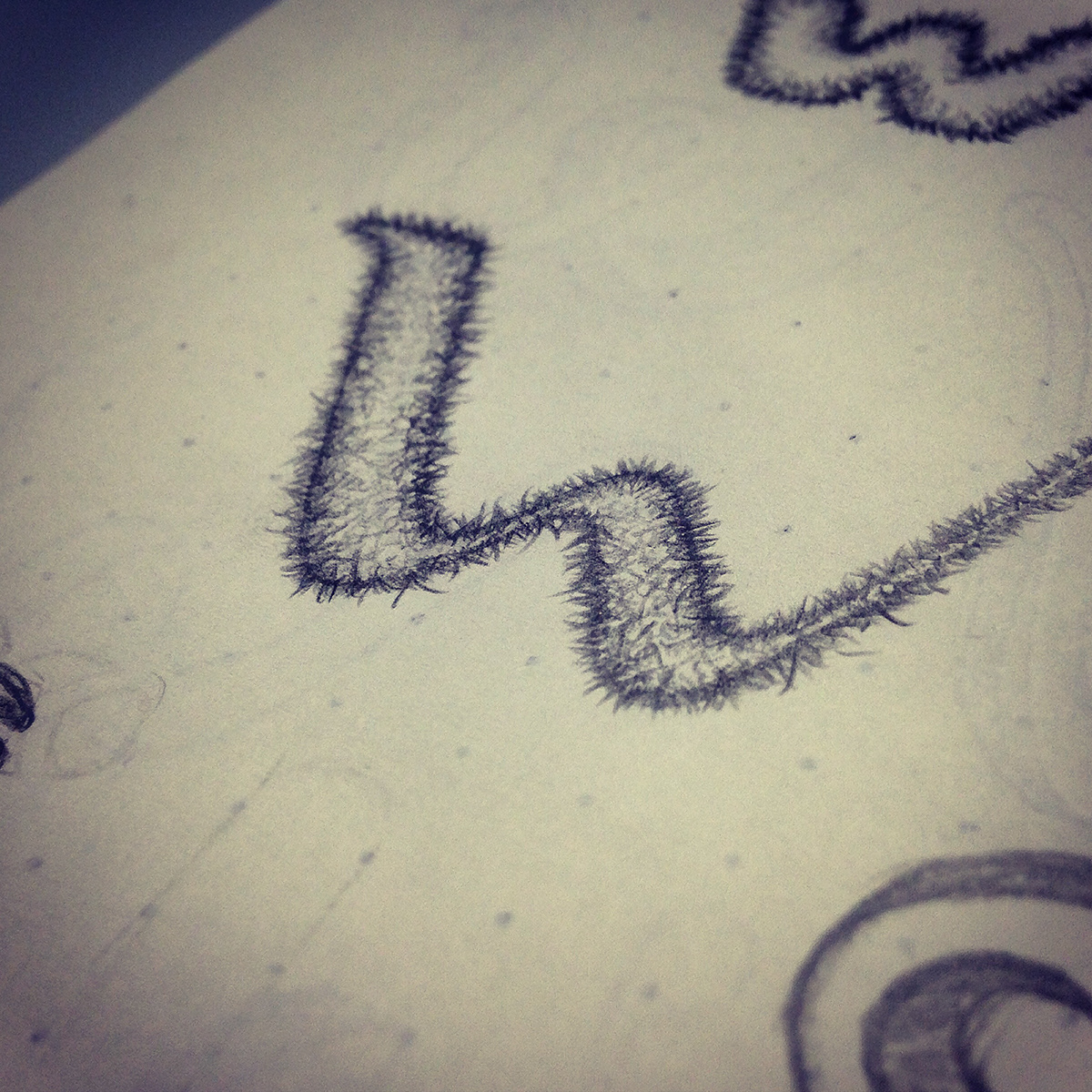 ws w letter lettering typo letter hairy serif organic draw WorkInProgress