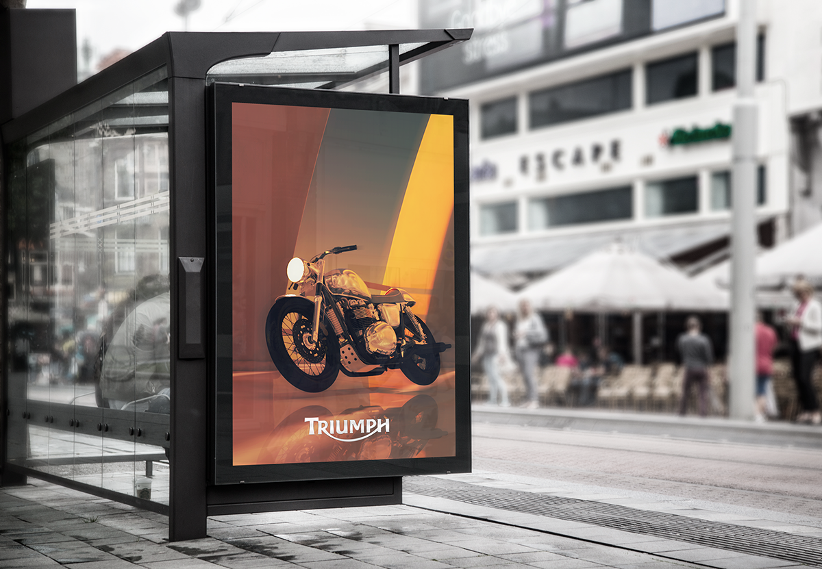 triumph motorcycle moto c4d cinema4d advert Renders