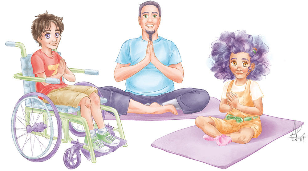 ILLUSTRATION  Digital Art  Ilustração infantil Yoga livro ilustrado yoga com histórias andressacomar