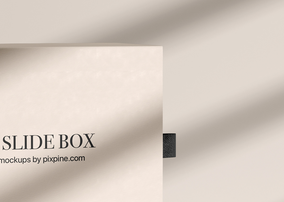 box Packaging design branding  slide free mockup  large photoshop psd template print