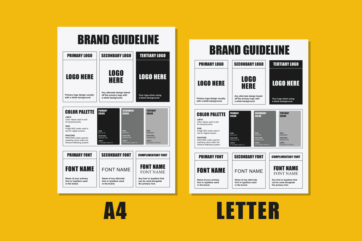 simple brand guidelines template Mockup graphic design branding  enterprise marketing  