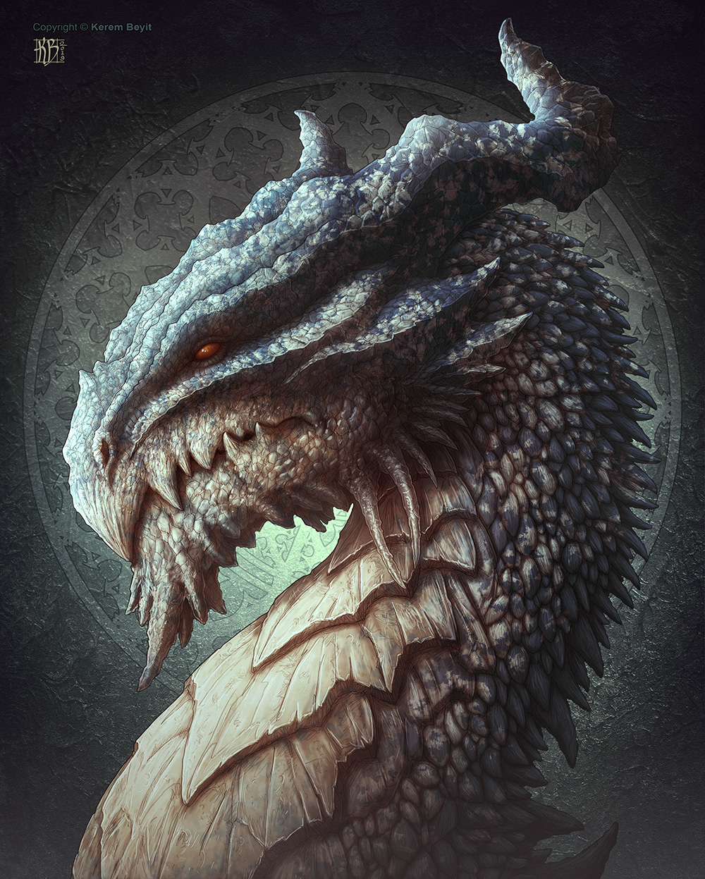 dragon dragonart digitalpainting ILLUSTRATION  kerembeyit Creature Design portrait fantasyart Noai Digital Art 