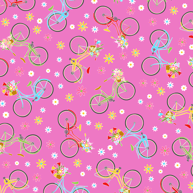 Bicycle Flowers pattern