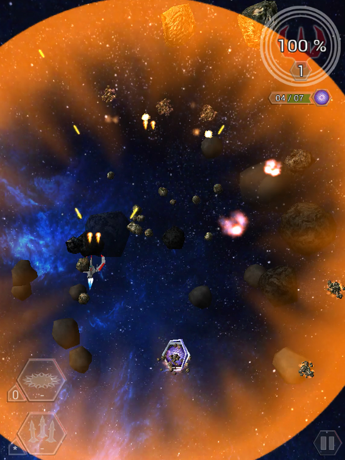 unity 3D ios android game mobile Galaxy Conquerors
