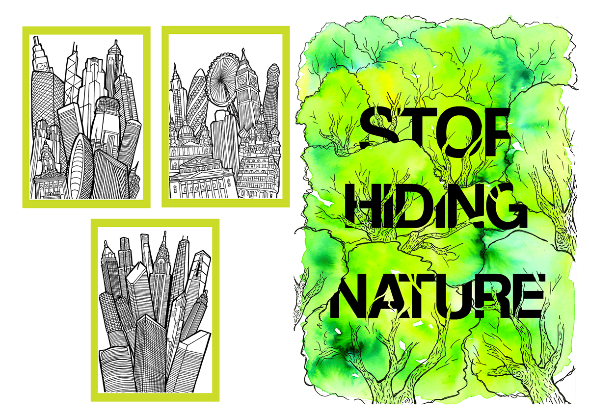 Nature stop Promotional cards graphics