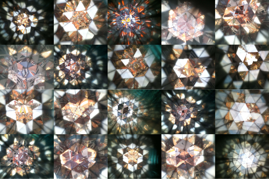 kaleidoscope toy metal tube crystals