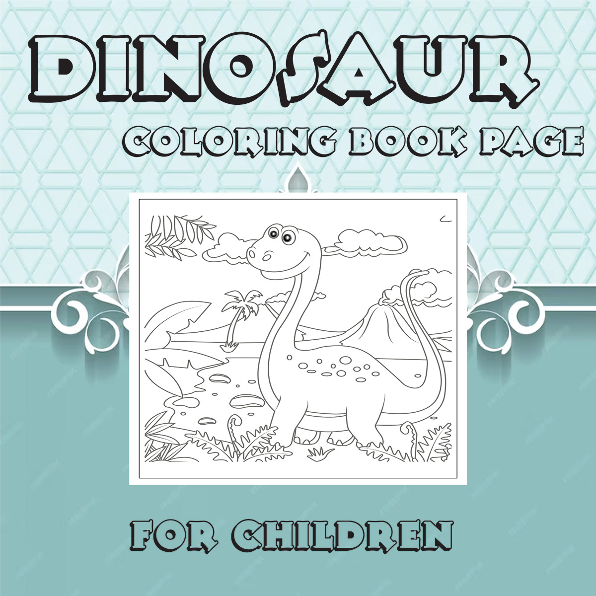 Dinosaur dinosaurs jurassic арт ILLUSTRATION  coloringbook coloring book page jurassicpark