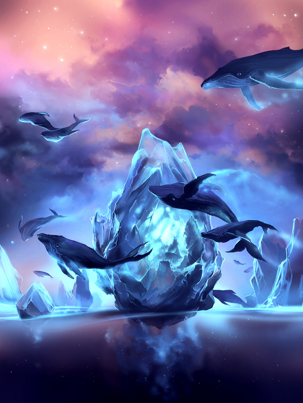 Whale art digital iceberg