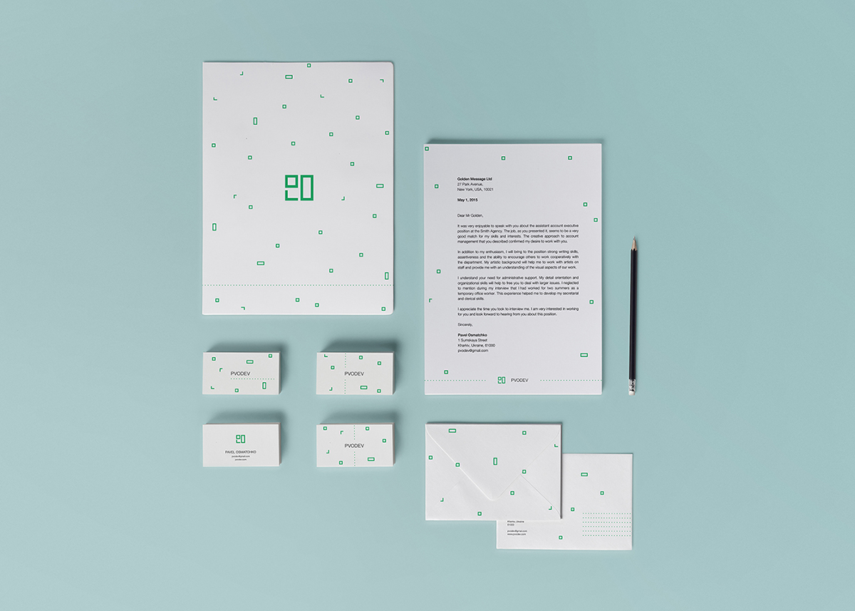 PVO pvodev brand UI cards logo emblem identity Style developer green Mockup mark