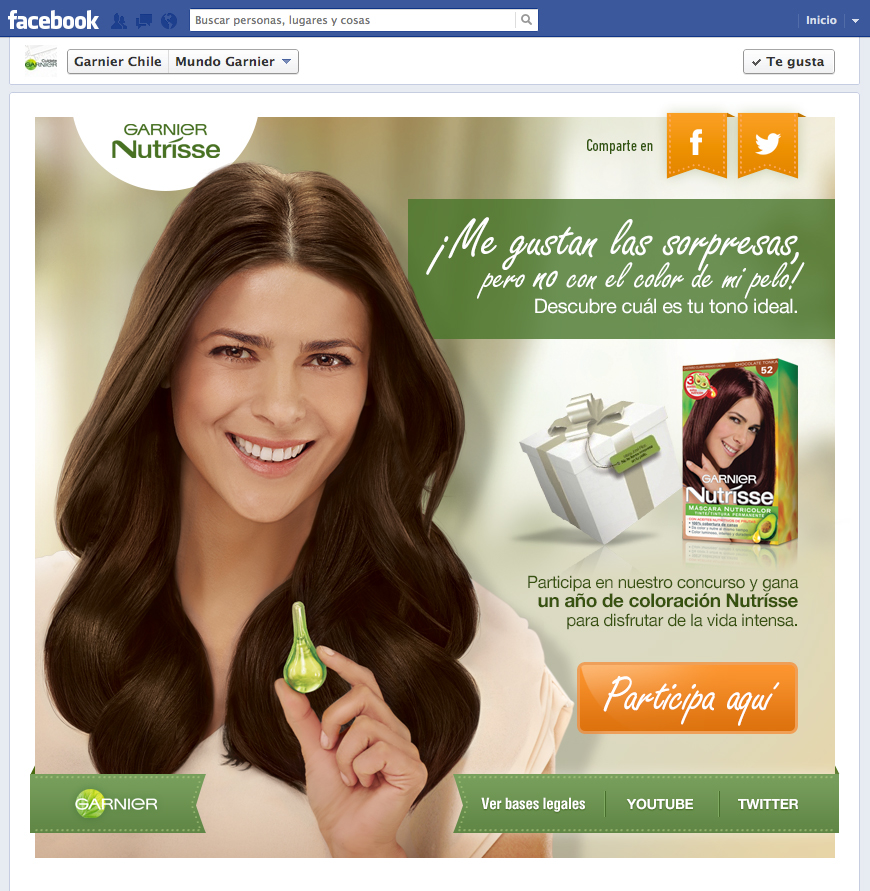 Garnier nutrisse app facebook