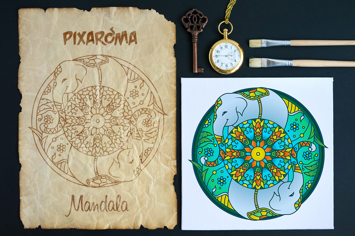 Mandala design vector set zen zentangle Round mandala ColoringPage coloringforadults colorful Illustrator round pattern Deal relaxation