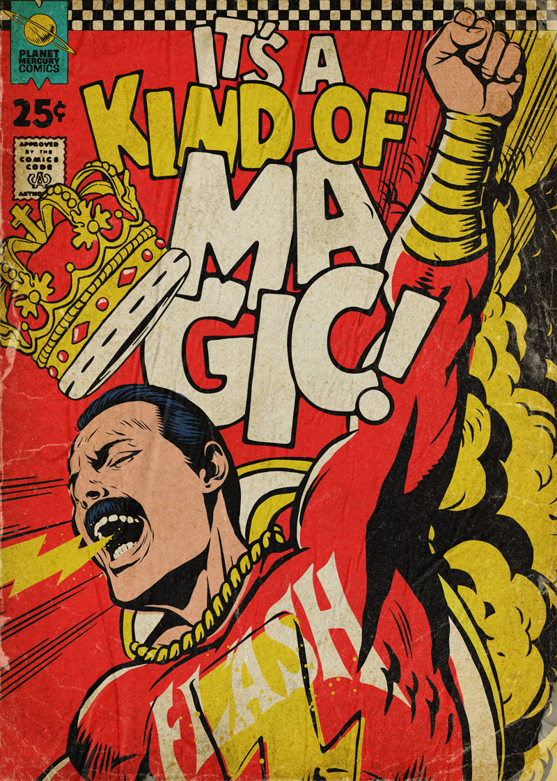 Details about   Freddie Mercury Comic Book Covers Art Print Available In 4 Formats 