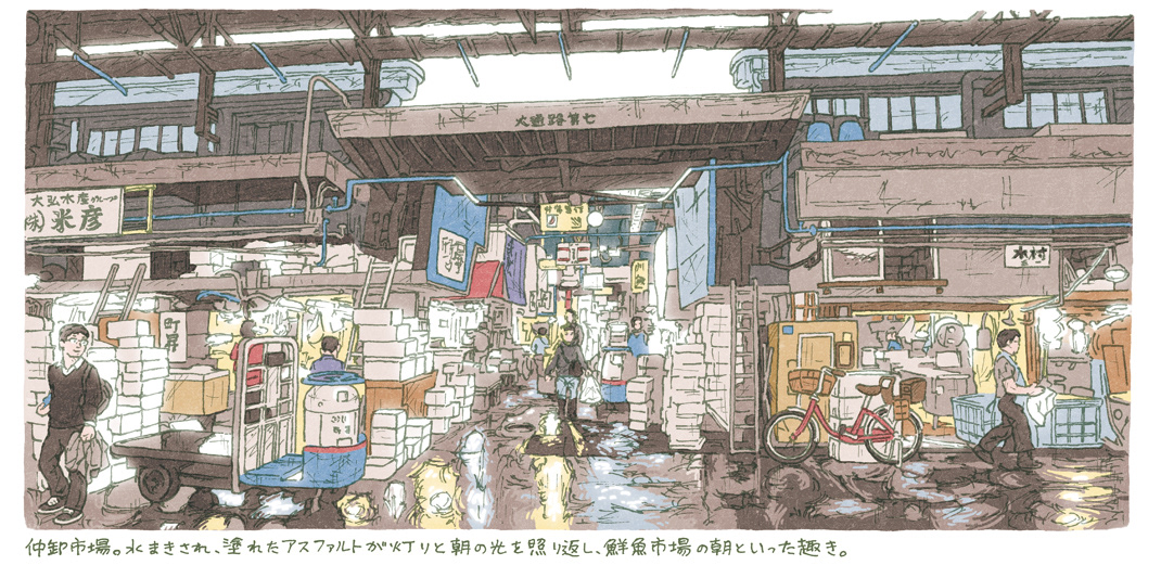 sightseeing tokyo japan japonism ukiyoe 下町 イラスト pop 侘寂 Landscape 漫画 comic