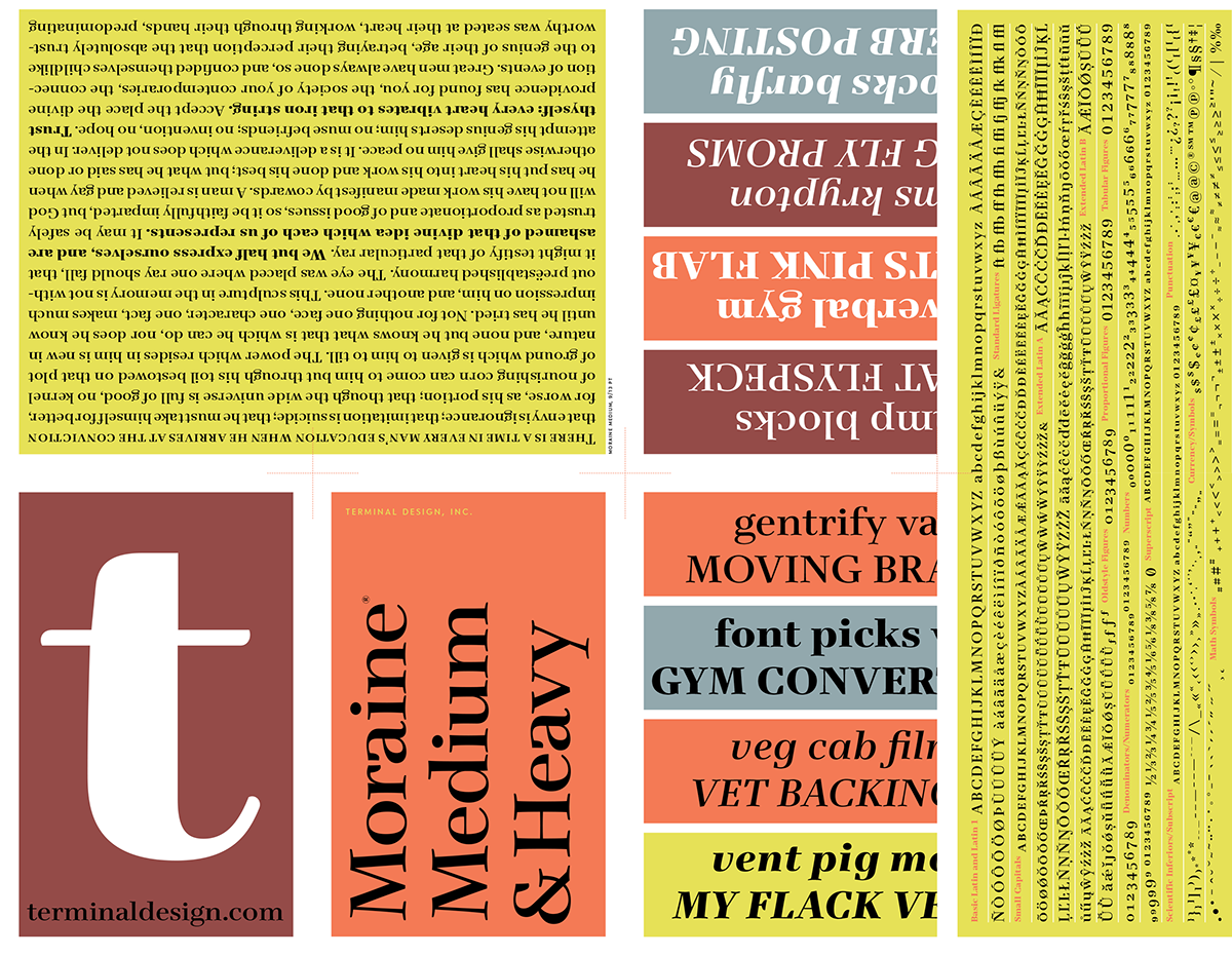 fonts serif wide Post modern