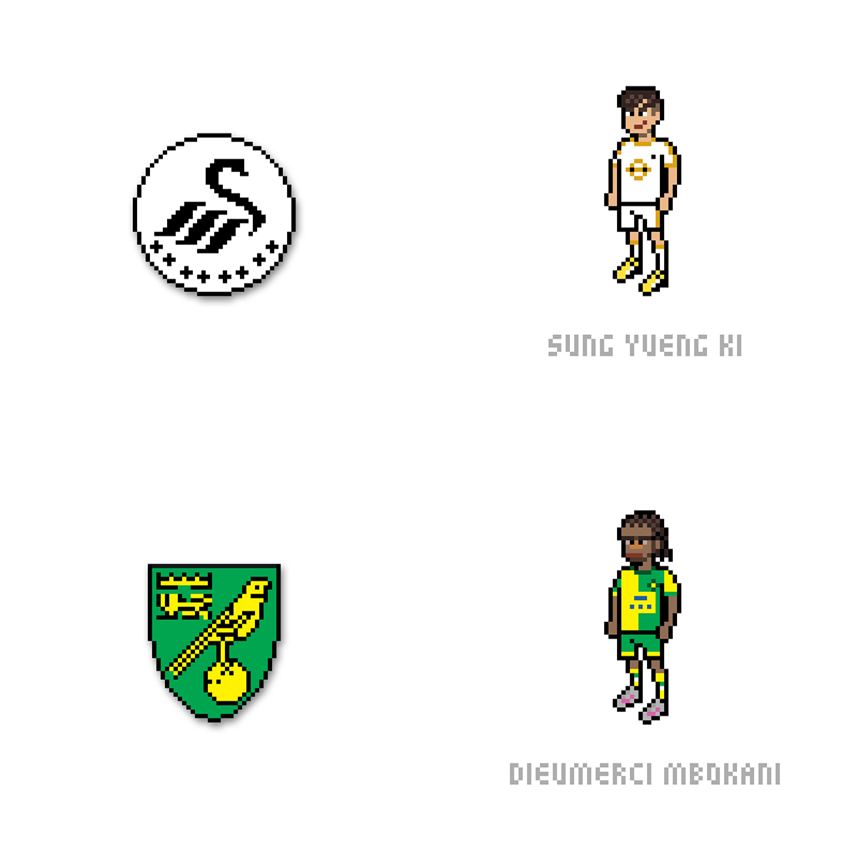 pixelart dot emblem EPL football soccer sport team joojaebum 8bit design