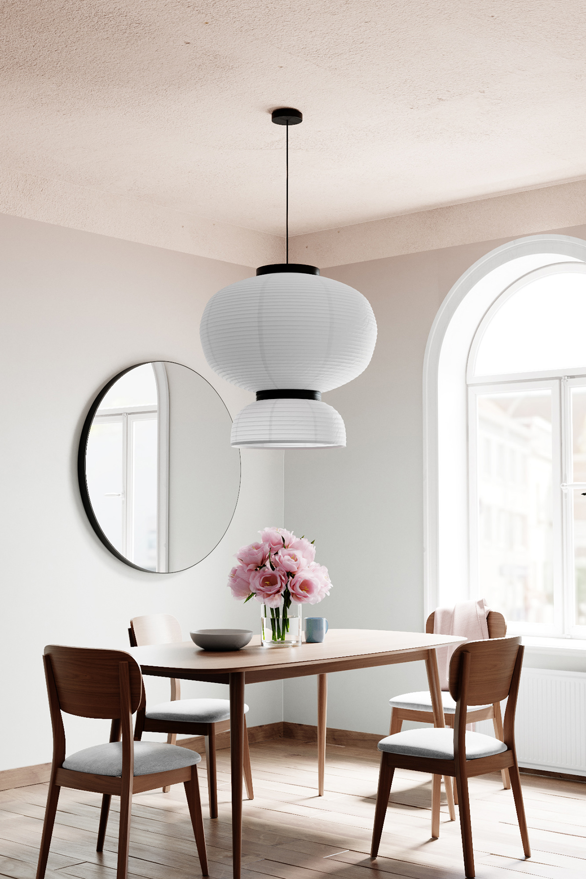 rendering visualisation architecture dining furniture light corona