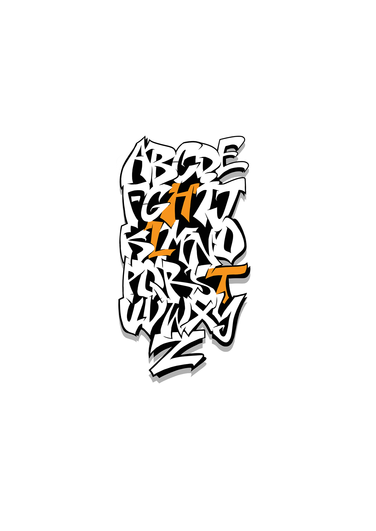 letter piece font alphabet Style burner streetart crack