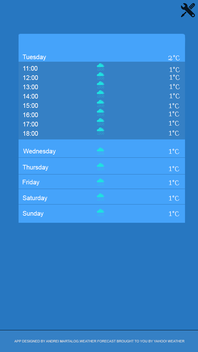 weather iphone app UI forecast "7-day forecast"