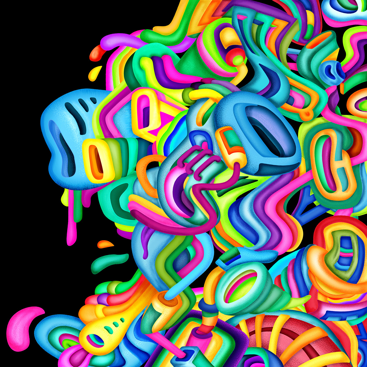 adobe art colorful Digital Art  Illustrator photoshop psychedelic