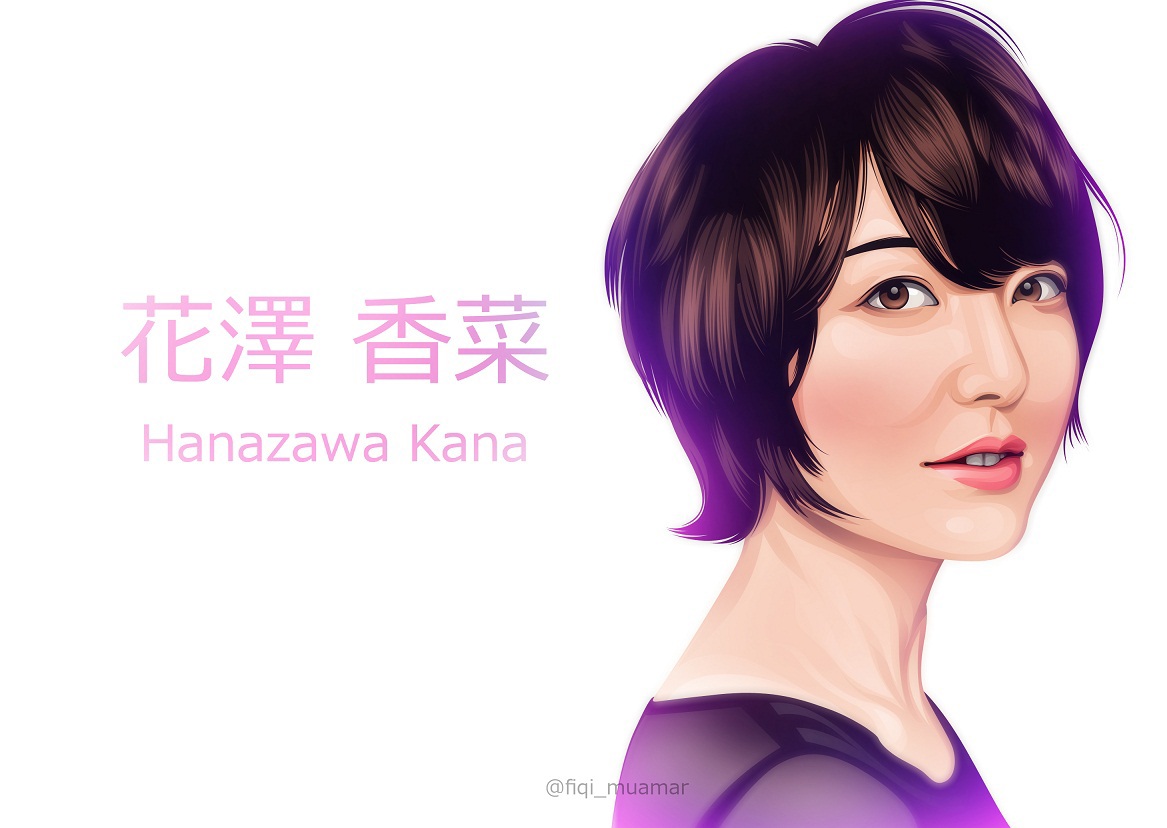 hanazawa kana siyuu Fan Art illustrations Cartoons Digital Arts vector vexel photoshop