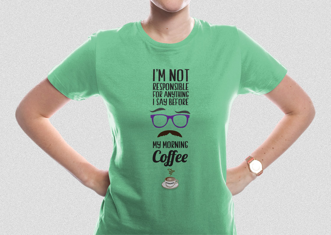 Coffea Coffee caffeine T-Shirt Design Mockup