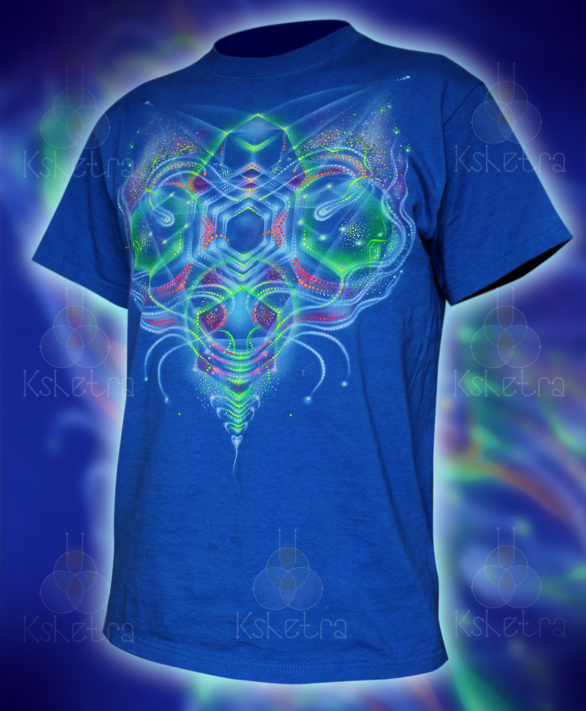 t-shirt acrylic painting Textiles psychedelic art painting hande made psy clothes sacred geometry