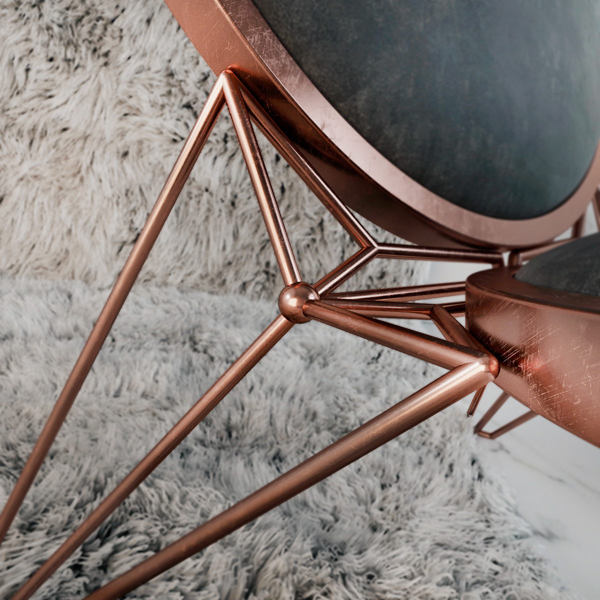 metal leather chair Style zeneym