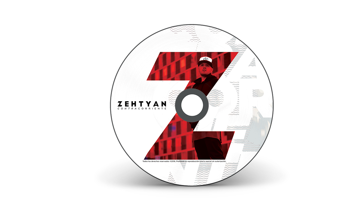 logo Design Label hip hop Rap Music colombia contracorriente Zehtyan CD label vinyl music Portada disco