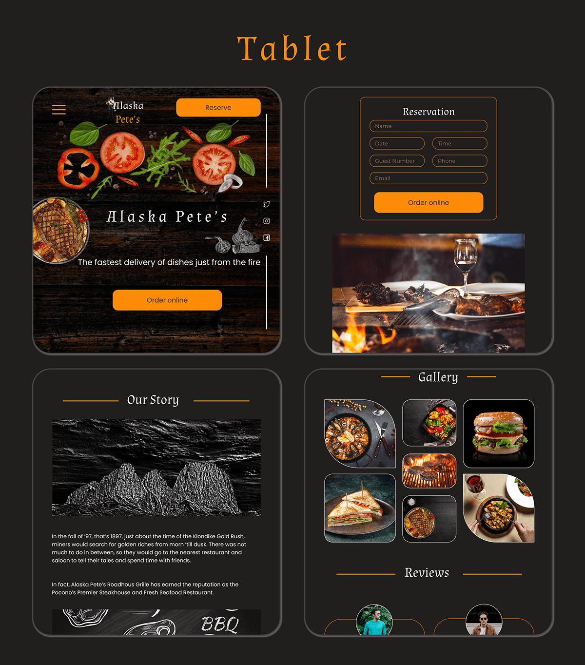 BBQ Figma redesign restaurant UI/UX Web Design 