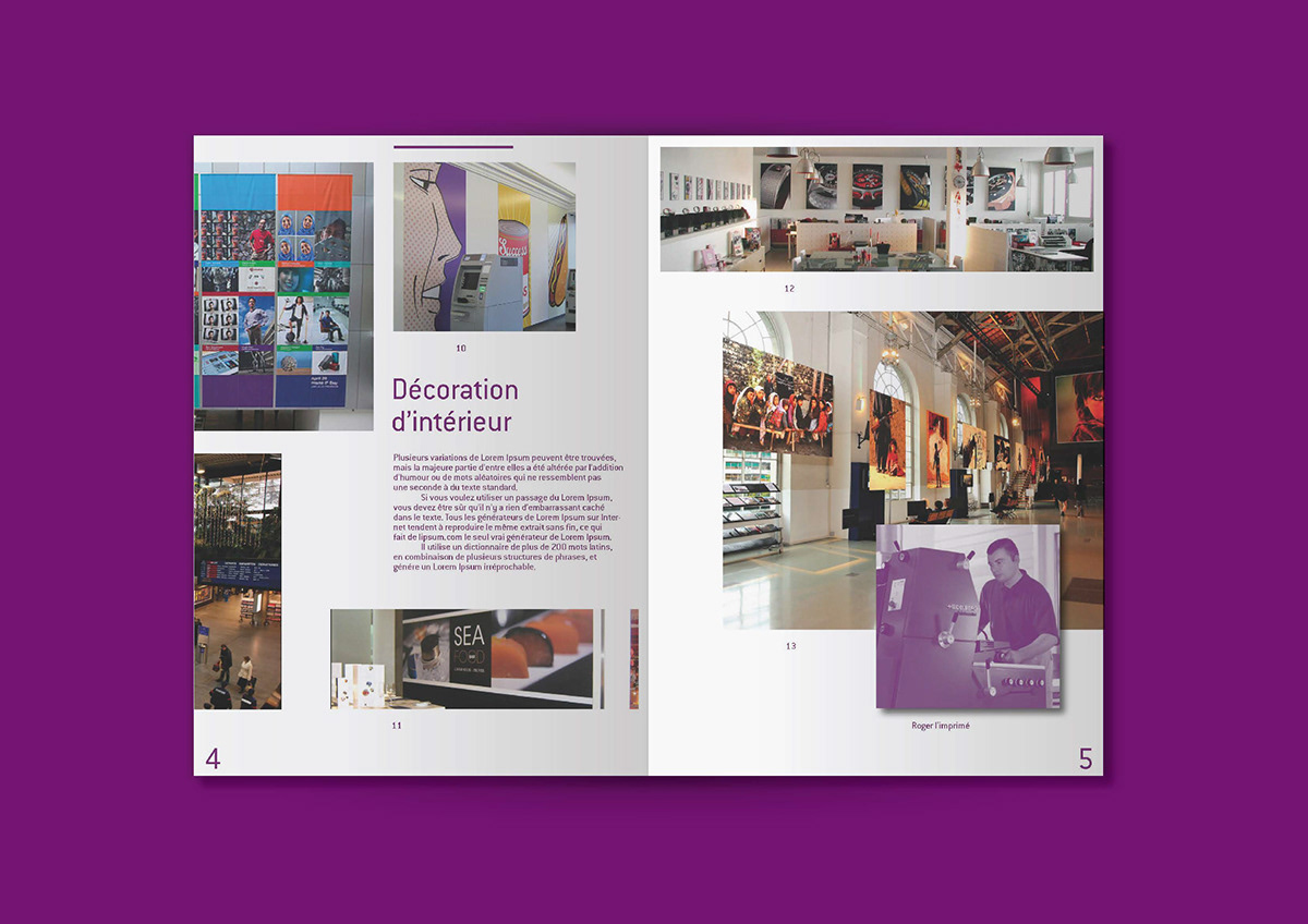 remarq Interior decoration violet print publicity