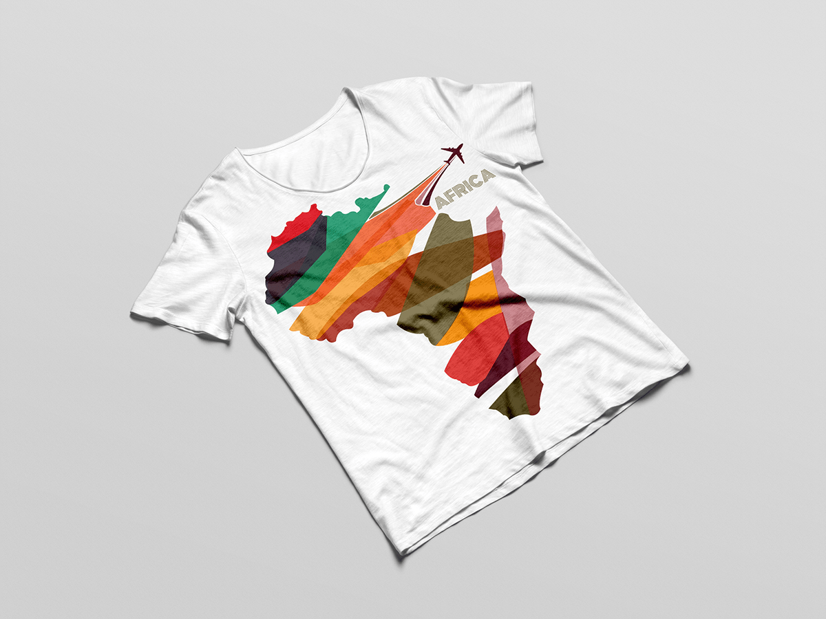 ILLUSTRATION  Tshirt Design design africa colorful Printing