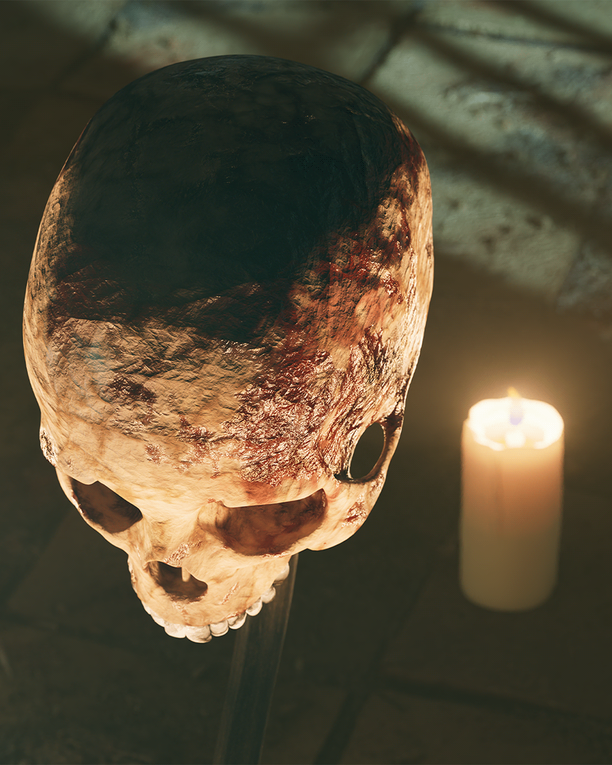 artwork concept art dark death digital 3d fantasy horror night Outlast skull