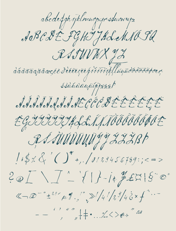 Ciurlionis Typeface font handwriting vilnius academy of fine arts lithuania painter Composer