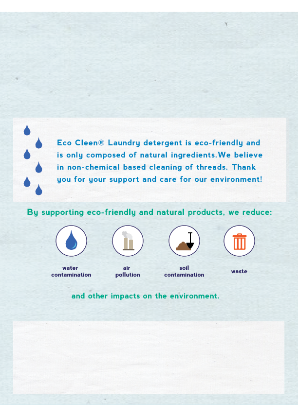 Eco Cleen laundry fresh clean simple design graphic package product environmental friendly texture blue vector