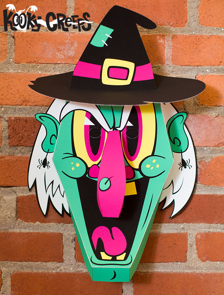 mask halloween mask kooky creeps witch skull Cat Jack o Lantern pumpkin