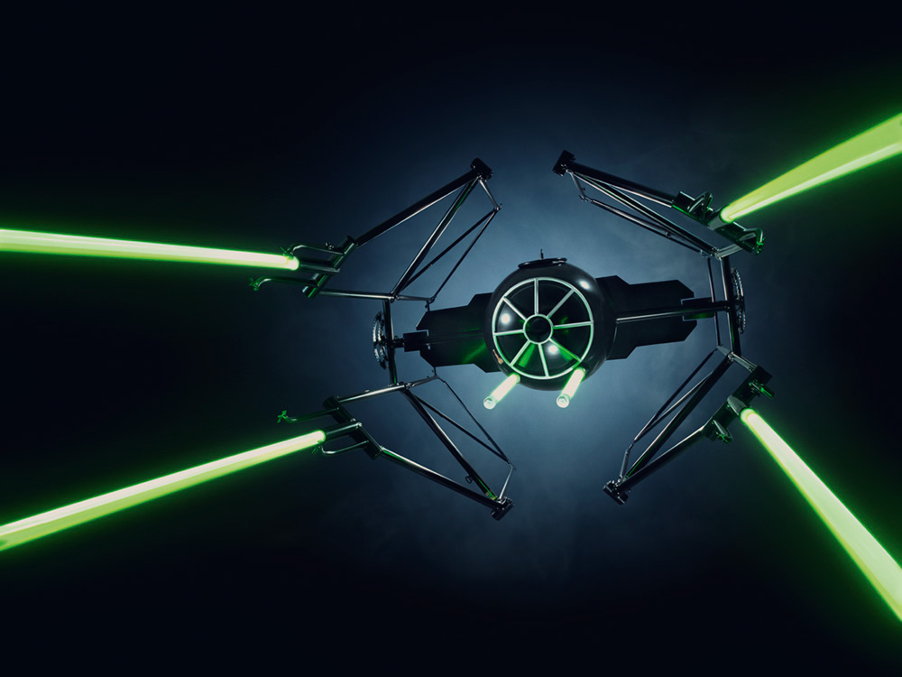 Starwars Bicycle retouch lasers metal