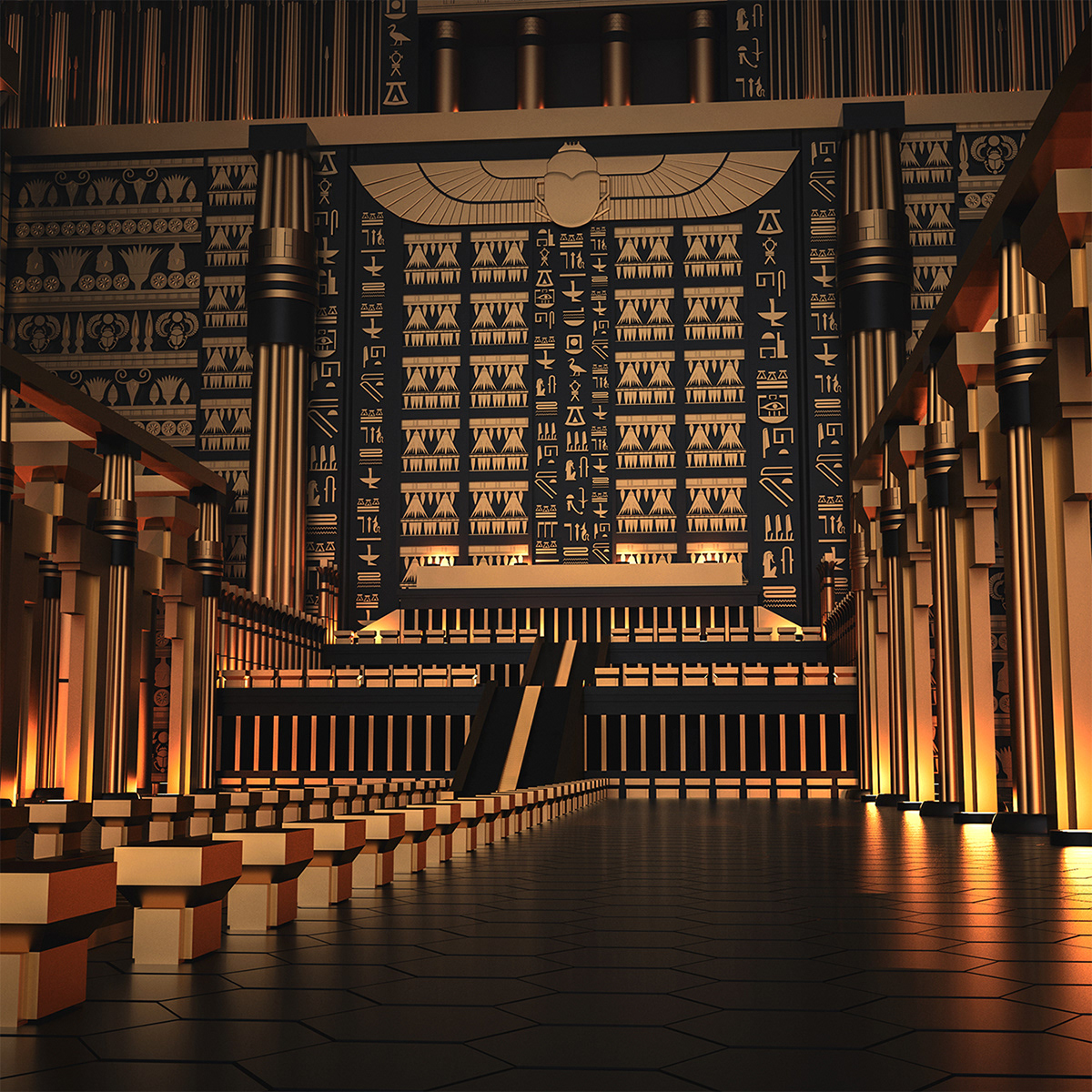 art 3D concept ILLUSTRATION  cinematic Render realistic history ancient egyptian Civilization