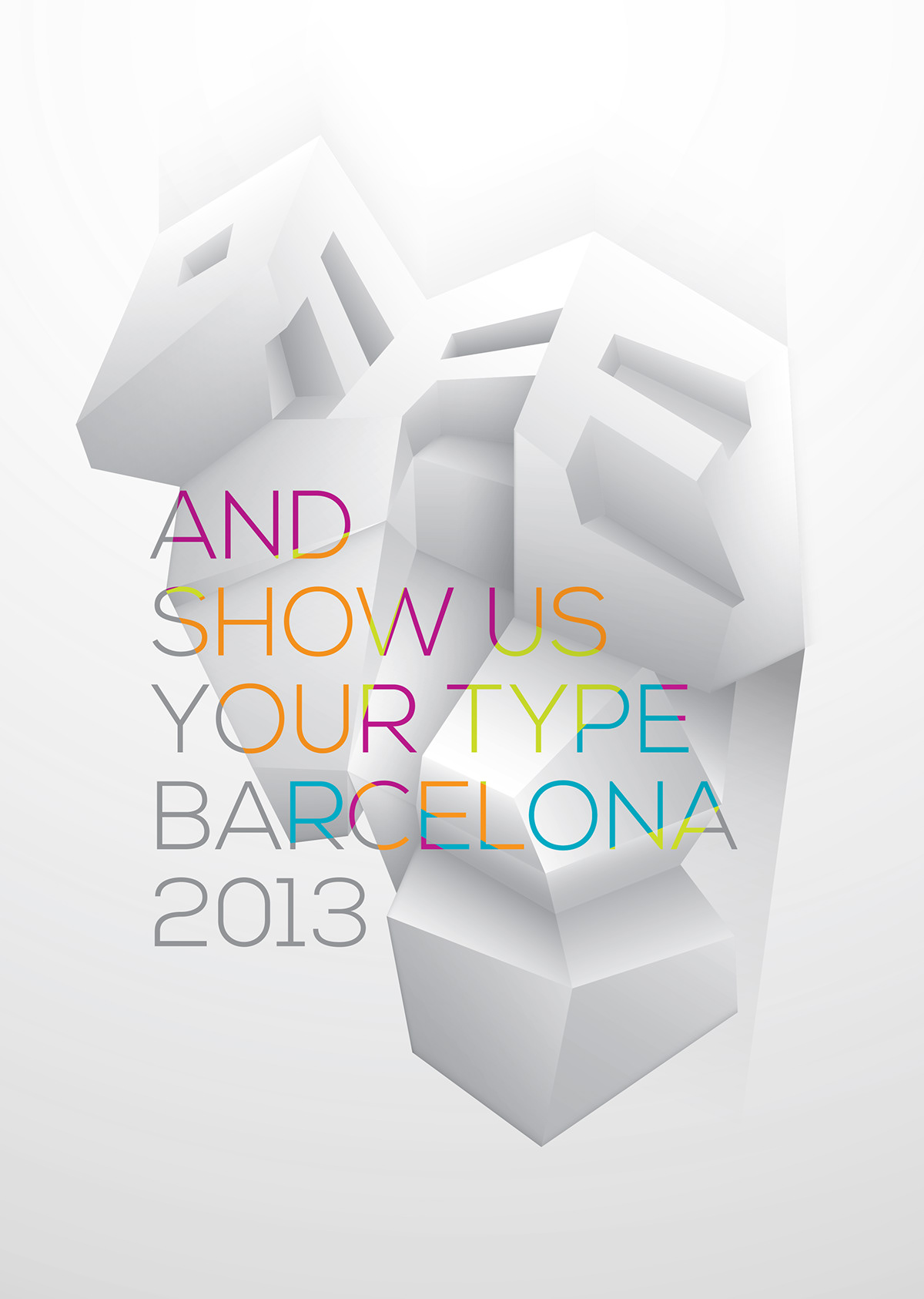 type letter lettering 3D OFFF barcelona Offf Barcelona showusyourtype imersion Imersão  