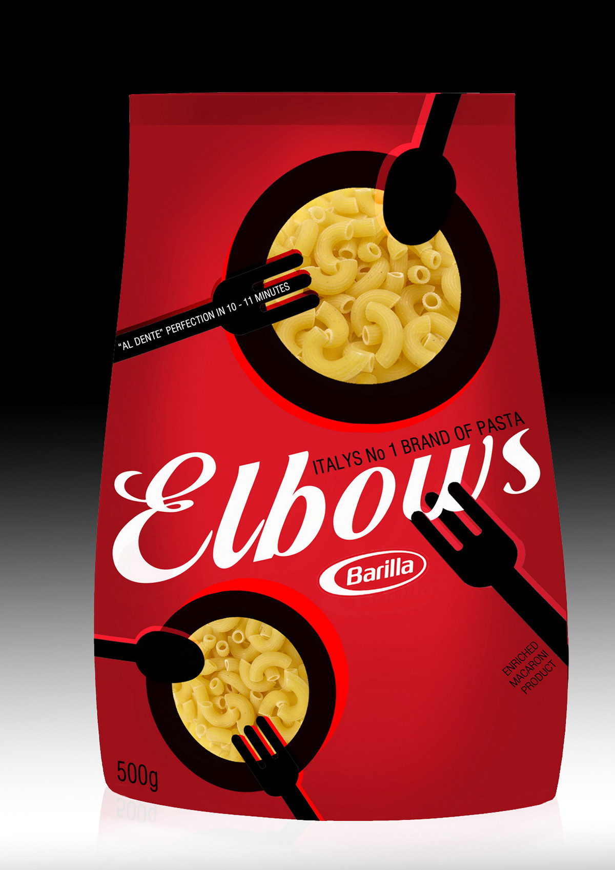 graphic design  Food  Food Packaging barilla Pasta Barilla Pasta elbows pipette ditalini
